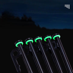 10pcs Glow in the Dark Tent Stakes - Nighttime Safety Camping Gear