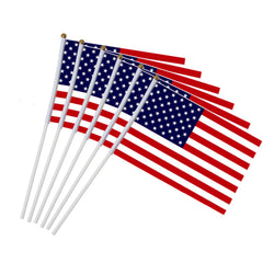 Side Stick Flags 76 Cm Pole Hand Held Flags