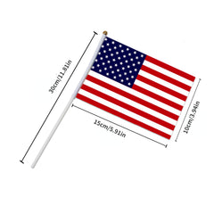 Side Stick Flags 76 Cm Pole Hand Held Flags