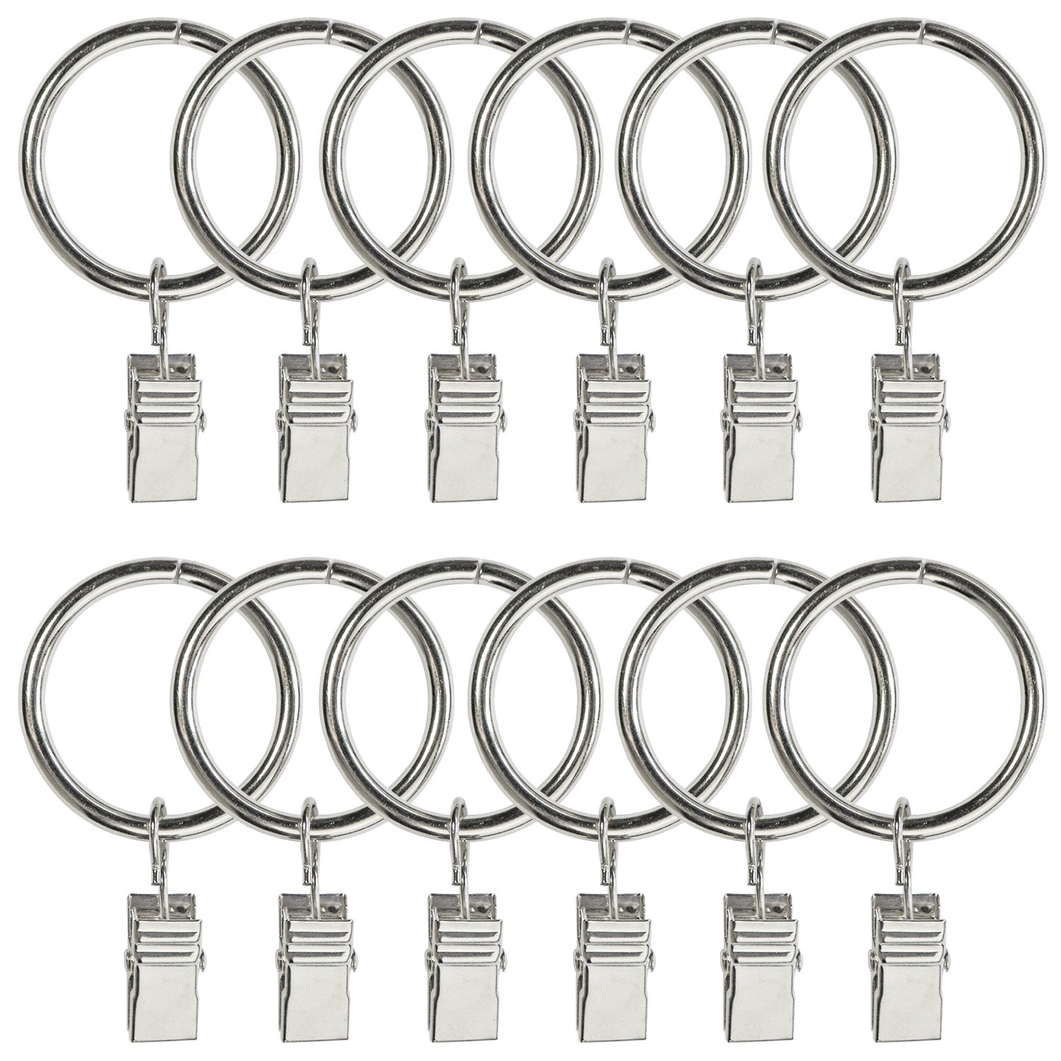 12pcs Metal Curtain Rings With Clip Decorative Curtain Ring