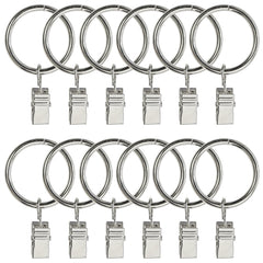 12pcs Metal Curtain Rings With Clip Decorative Curtain Ring