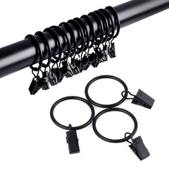 12pcs Metal Curtain Rings With Clip Decorative Curtain Ring