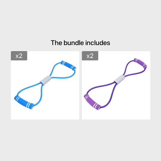8-Shaped Resistance Bands for Home Workout and Physical Therapy
