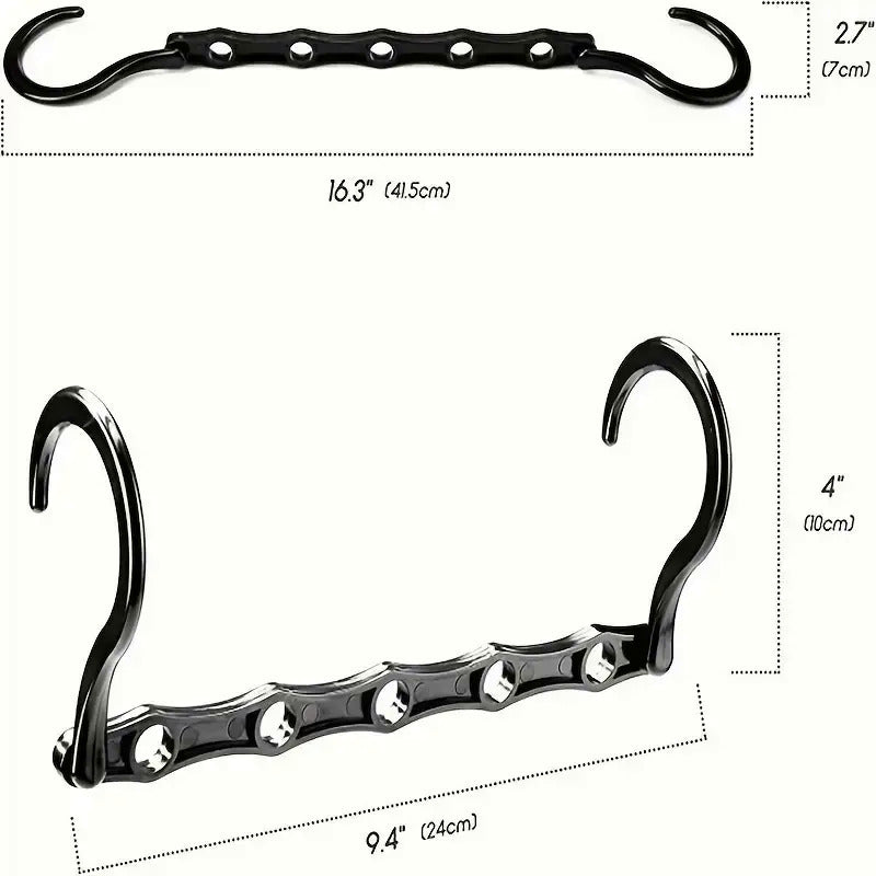 5pcs Plastic Hangers 5 Hole Magic Clothes Hanger For Clothes Storage