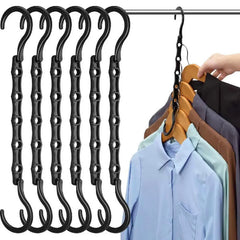 5pcs Plastic Hangers 5 Hole Magic Clothes Hanger For Clothes Storage