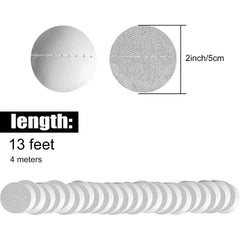 Glitter Silvery Circle Dots Garland Hanging String Banner for Events