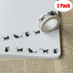 2pcs Animal Washi Mask Tape Sticker Craft - Fun Touch for DIY Decor