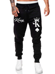 Men's Crown Print Drawstring Sweatpants