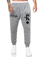 Men's Crown Print Drawstring Sweatpants