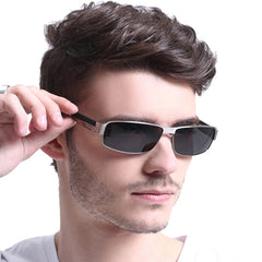 Metal Small Box Men's Sunglasses Polarized Lenses UV Protection UV400