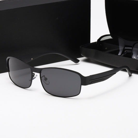 Metal Small Box Men's Sunglasses Polarized Lenses UV Protection UV400