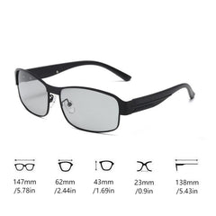 Metal Small Box Men's Sunglasses Polarized Lenses UV Protection UV400