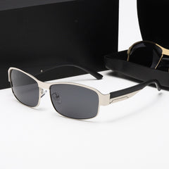 Metal Small Box Men's Sunglasses Polarized Lenses UV Protection UV400