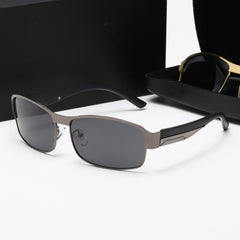 Metal Small Box Men's Sunglasses Polarized Lenses UV Protection UV400