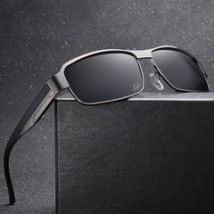 Metal Small Box Men's Sunglasses Polarized Lenses UV Protection UV400