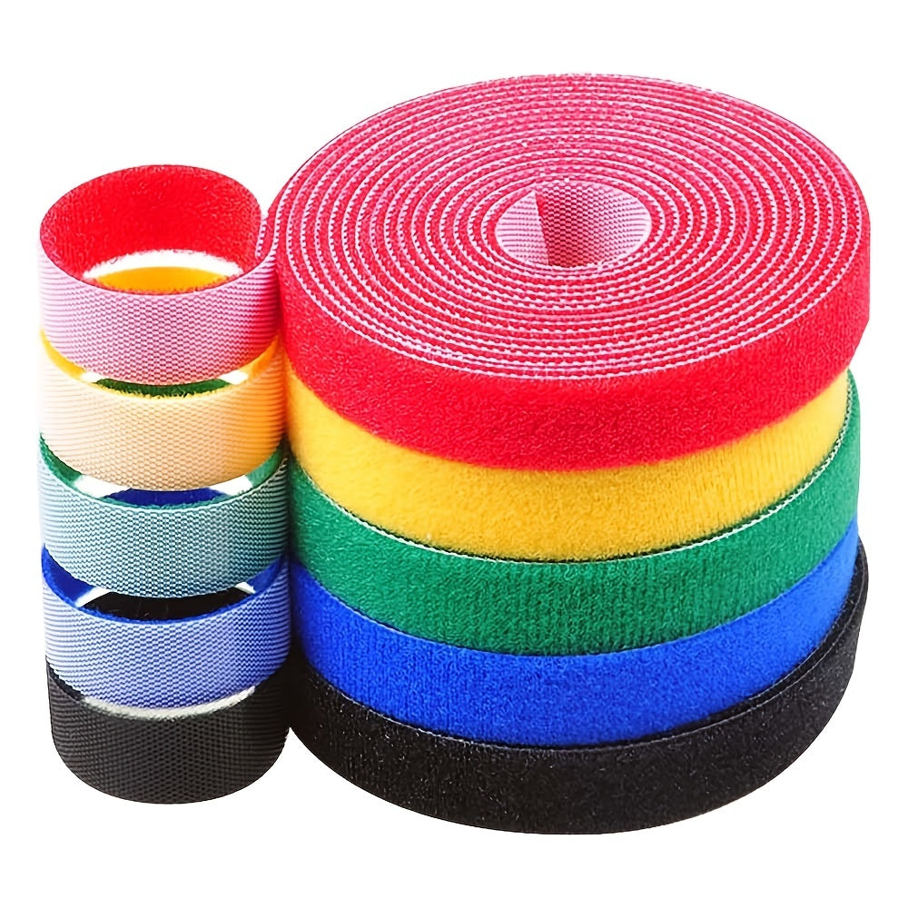 1pc Adjustable Cord Ties 16.5ft Reusable Cable Management Straps