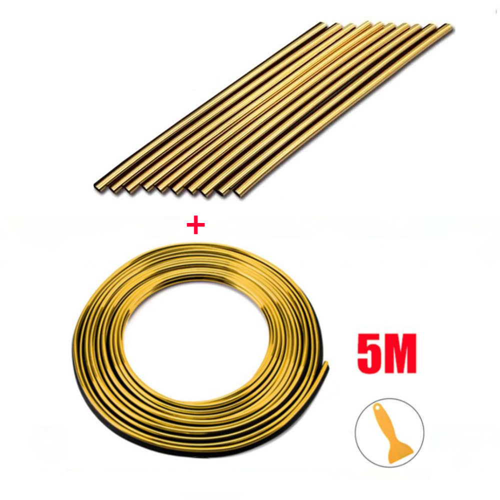 2pcs 16ft Car Moulding Decoration Flexible Strips Trim Interior Automotive