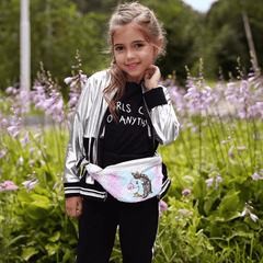 Kids Cartoon Unicorn Chest Bag Sequin Coin Purse Large Capacity Satchel