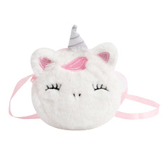 Kids Cartoon Plush Shoulder Bag & Coin Purse Set