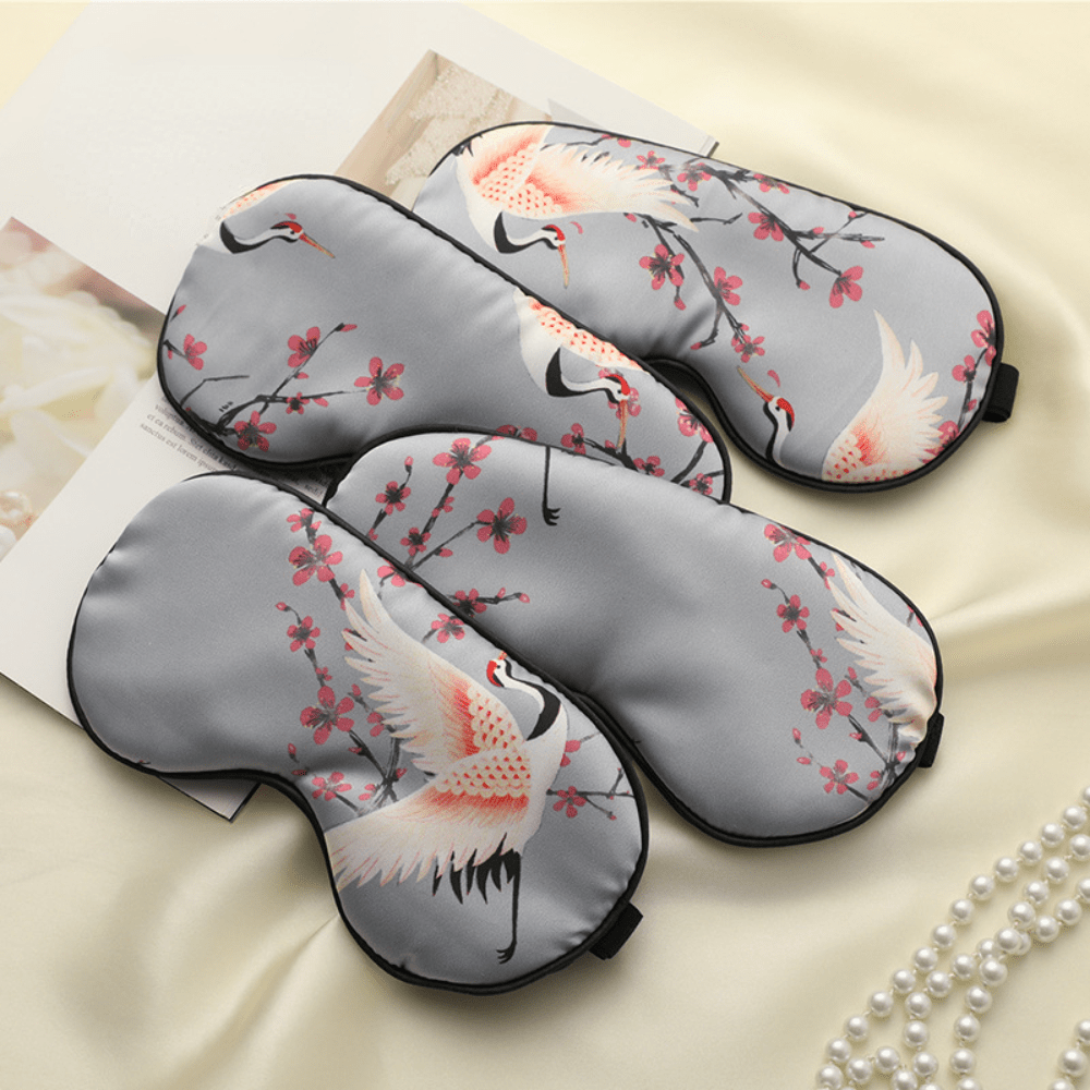 Silk Eye Mask Set with Adjustable Buckle for Comfort