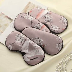 Silk Eye Mask Set with Adjustable Buckle for Comfort