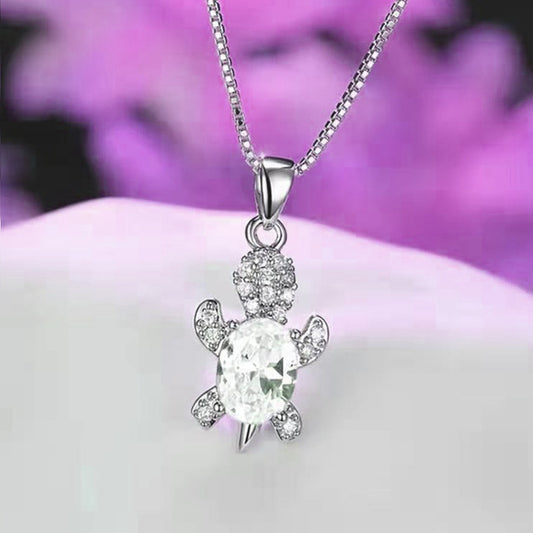 Cartoon Turtle Pendant Necklace for Girls