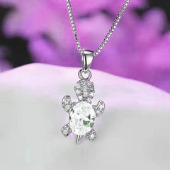 Cartoon Turtle Pendant Necklace for Girls