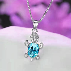 Cartoon Turtle Pendant Necklace for Girls