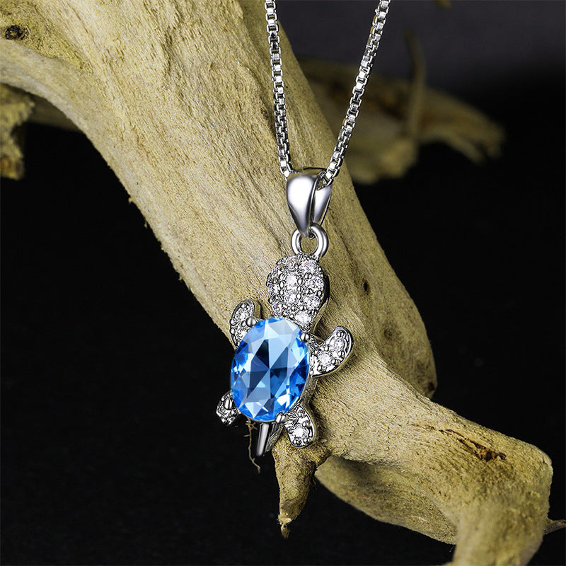 Cartoon Turtle Pendant Necklace for Girls