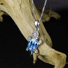 Cartoon Turtle Pendant Necklace for Girls