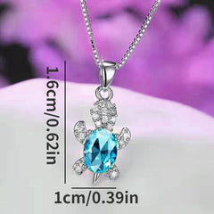 Cartoon Turtle Pendant Necklace for Girls
