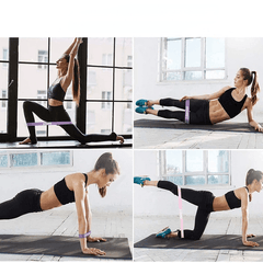 5pcs Yoga Elastic Band Fitness Resistance Band Tension Band Stretching Band
