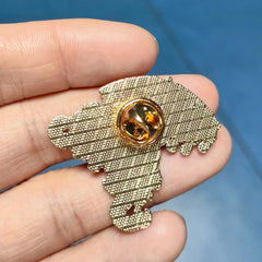 Cat & Cat Couple Kittens Pin Under Umbrella Brooches For Men