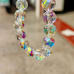 Faceted Crystal Ball Beaded Bracelet - Fashionable Jewelry for Girls