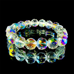 Faceted Crystal Ball Beaded Bracelet - Fashionable Jewelry for Girls