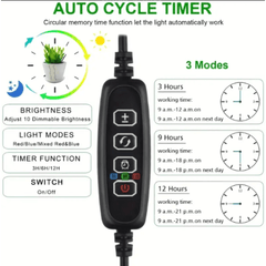 USB LED Plant Growth Light Full Spectrum Timing Dimming Switch