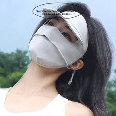 Ice Silk Sunproof Mask With Brim Lightweight UV Protection Face Cover
