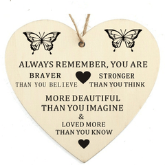 Wooden Hanging Hearts for Friends Parties