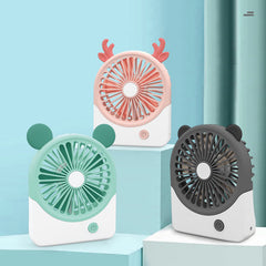 USB Rechargeable Handheld Fan 3 Gears Portable Pocket Fan Mini Fan