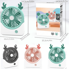 USB Rechargeable Handheld Fan 3 Gears Portable Pocket Fan Mini Fan