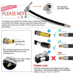 1pc Tire Air Inflator Hose Inflatable Tube Connection