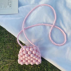 Beaded Crossbody Bag for Girls Mini Coin Purse with Strap