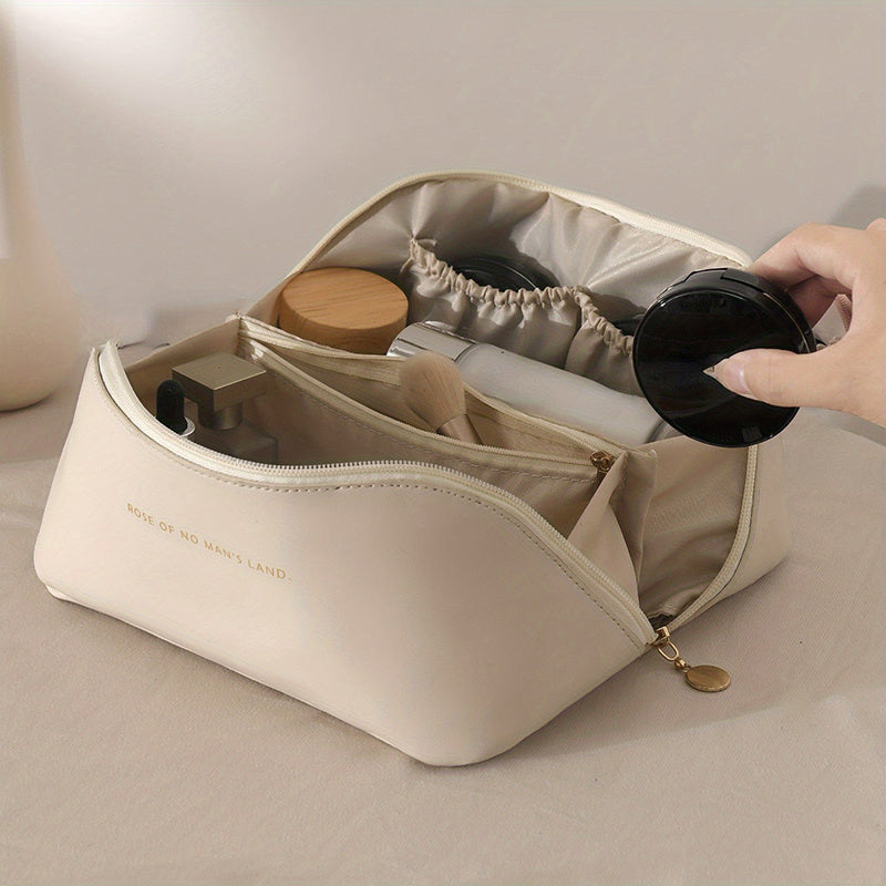 Portable Travel Cosmetic Bag Makeup Brush Storage Bag Zipper Toiletry Bag