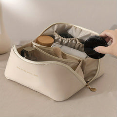 Portable Travel Cosmetic Bag Makeup Brush Storage Bag Zipper Toiletry Bag