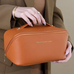 Portable Travel Cosmetic Bag Makeup Brush Storage Bag Zipper Toiletry Bag