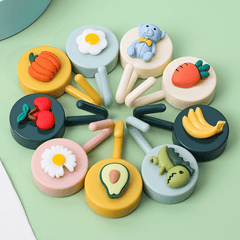 2Pcs Cartoon Adhesive Hooks Bathroom Wall Key Towel Rack Sticker