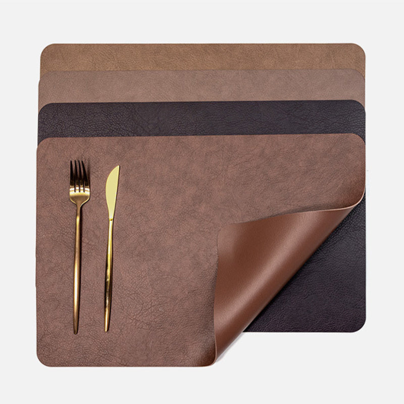 Set of 4 Cowhide Placemats Washable Reusable Table Mat