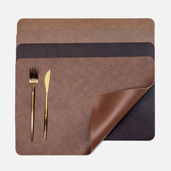 Set of 4 Cowhide Placemats Washable Reusable Table Mat
