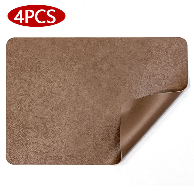 Set of 4 Cowhide Placemats Washable Reusable Table Mat