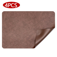 Set of 4 Cowhide Placemats Washable Reusable Table Mat